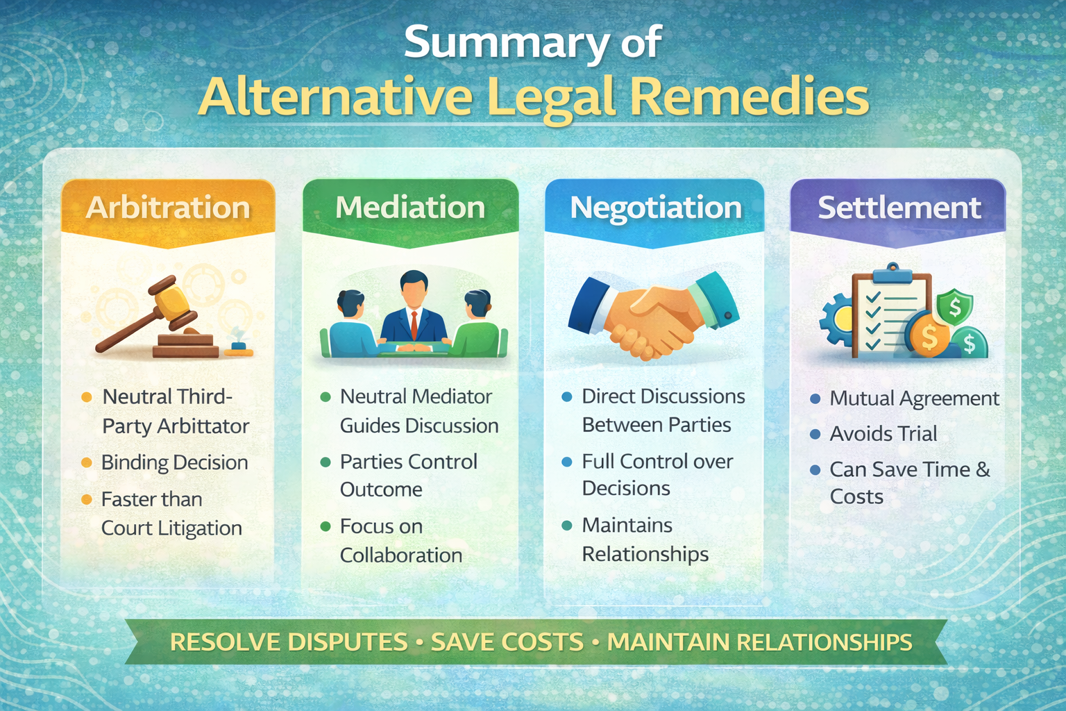 Summary of Alternative Legal Remedies Summary of Alternative Legal Remedies