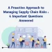 A Proactive Approach to Managing Supply Chain Risks Significance and Methods
