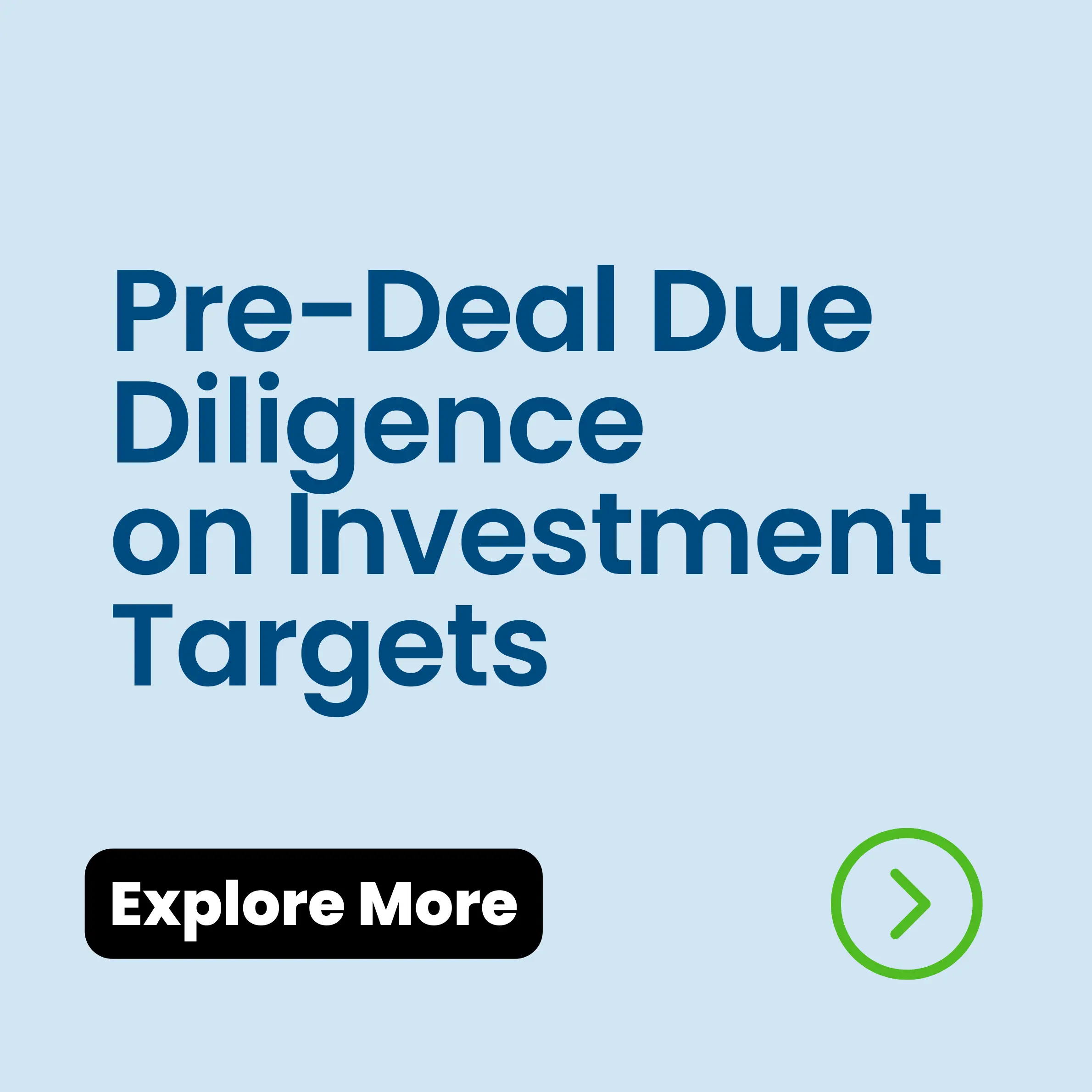 Pre-Deal Due Diligence