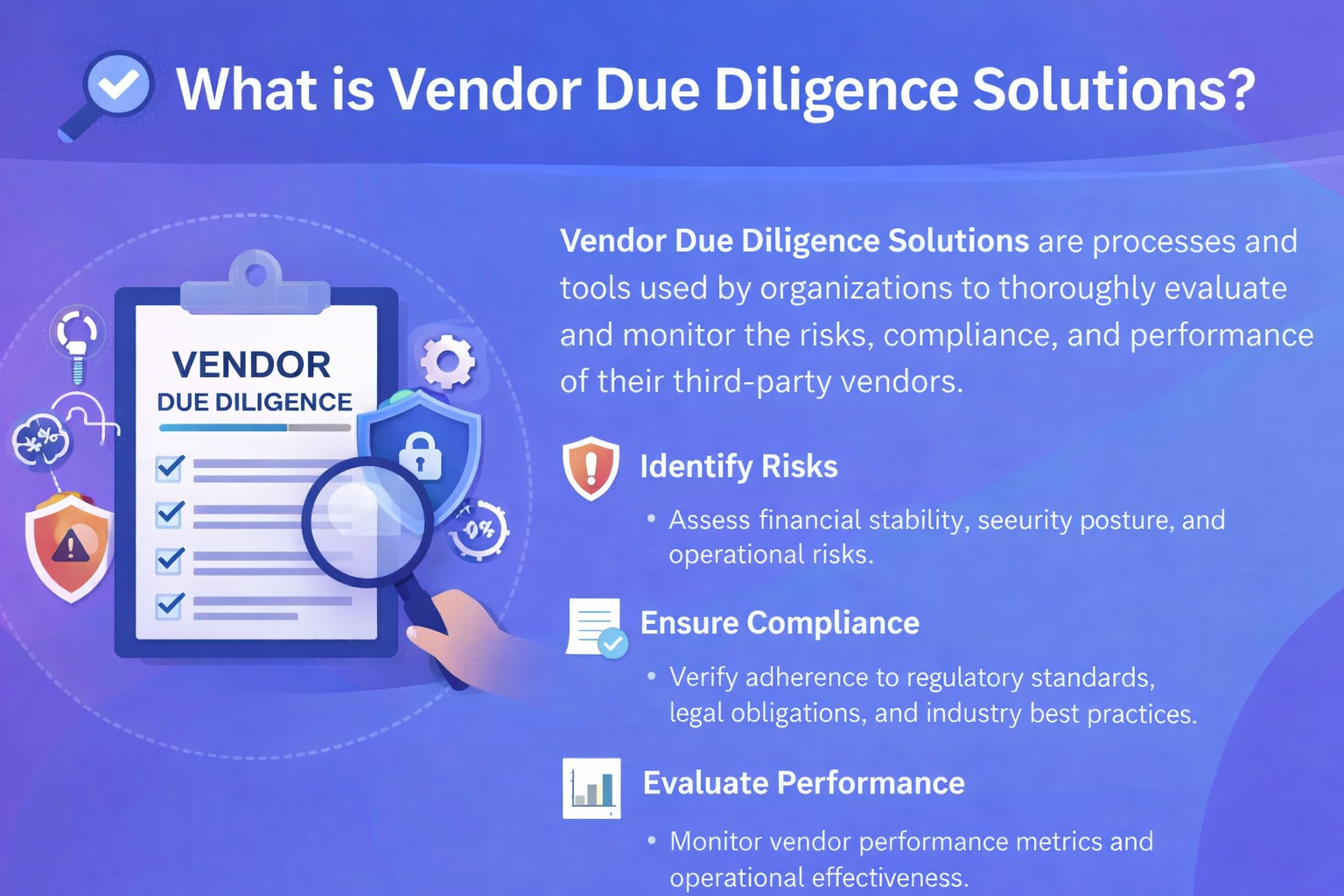 vendor due diligence solutions vendor due diligence solutions