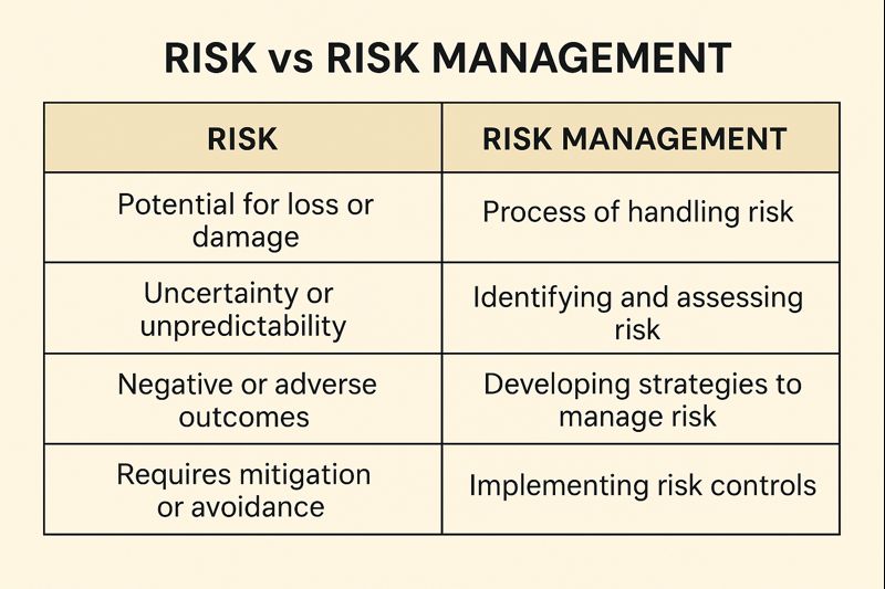 Risk vs Risk Management Risk vs Risk Management